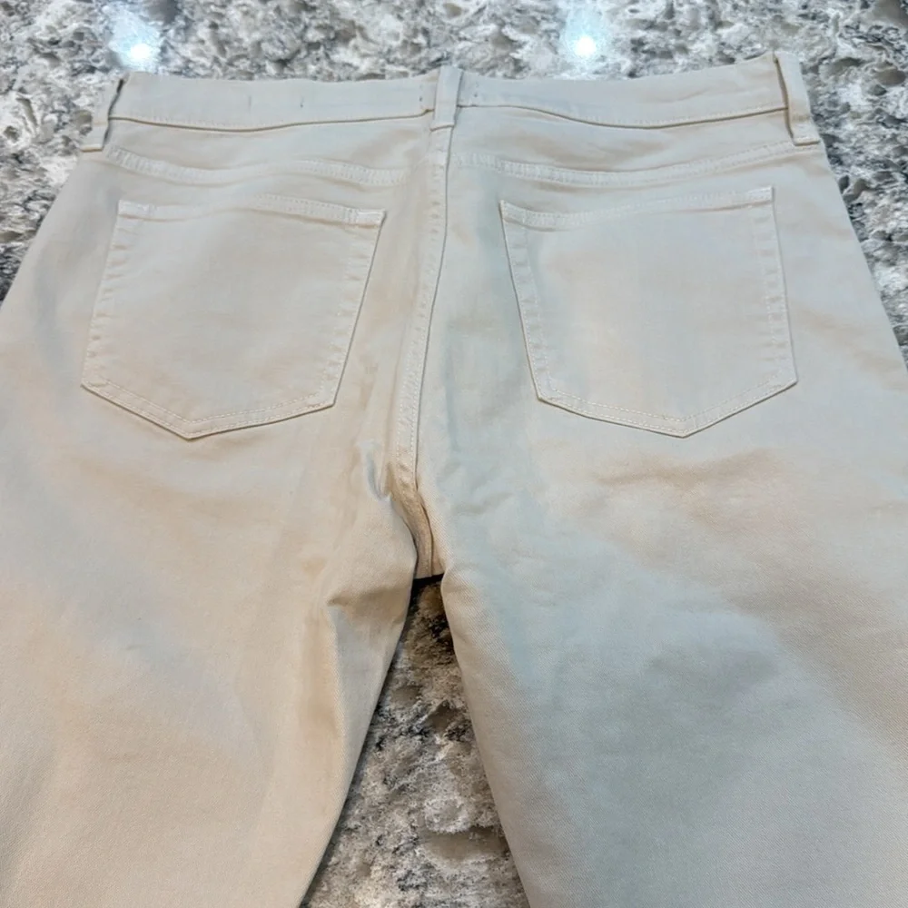 J.Crew Flex Slim Jeans Off White Stretch Denim 33x32 NWT Men’s